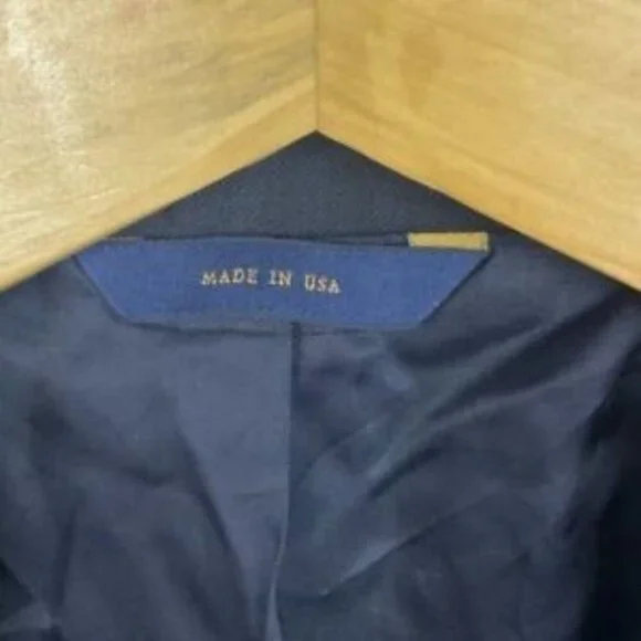 Brooks Brothers 1818 Madison Navy Blue 100% Wool Blazer Size 42R 36W Sports Coat - Picture 6 of 11